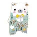 Panneau d'activit�s en bois busy board ourson vert