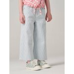 Pantacourt fille coton ray� bleu