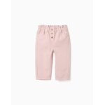 Pantalon baggy en serg� rose