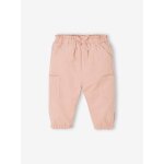 Pantalon battle velours doubl polaire bb rose poudr