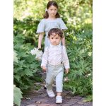 Pantalon b�b� � bretelles amovibles vert sauge