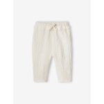 Pantalon b�b� fille en gaze de coton �cru