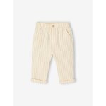 Pantalon b�b� gar�on ray� ray� beige