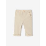 Pantalon b�b� gar�on taille �lastiqu�e beige