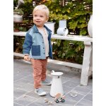 Pantalon bébé garçon en toile à taille élastiquée noix de pécan Pantalon bébé garçon en toile à taille élastiquée noix de pécan