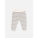 Pantalon bébé en laine ecru rayé bleu marine Pantalon bébé en laine ecru rayé bleu marine