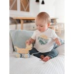 Pantalon bb mixte coupe sarouel en gaze de coton bleu