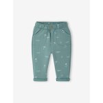 Pantalon b�b� molleton imprim� vert �meraude
