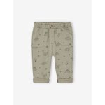Pantalon bb molleton imprim vert sauge