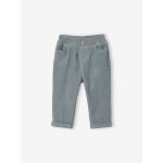 Pantalon bébé en velours côtelé bleu grisé Pantalon bébé en velours côtelé bleu grisé