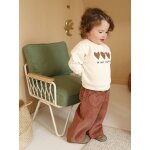 Pantalon bébé en velours côtelé avec ceinture léopard à nouer terracotta Pantalon bébé en velours côtelé avec ceinture léopard à nouer terracotta