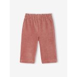 Pantalon bb en velours forme large vieux rose