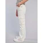Pantalon cargo fille �cru