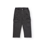 Pantalon cargo pour garçon avec poches latérales gris Pantalon cargo pour garçon avec poches latérales gris