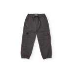 Pantalon cargo pour gar�on en toile avec ceinture ajustable gris