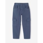 Pantalon cargo morphologie fin bleu jean