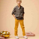 Pantalon chino hiver velours sainclair jaune