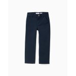 Pantalon chino en sergé bleu foncé Pantalon chino en sergé bleu foncé
