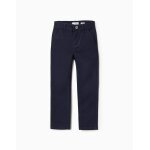 Pantalon chino en serg bleu fonc