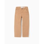 Pantalon chino en sergé de coton 'slim fit' beige foncé Pantalon chino en sergé de coton 'slim fit' beige foncé