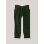 Pantalon chino en velours vert chasse