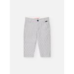 Pantalon en coton avec imprim rayures bleu