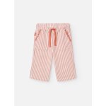 Pantalon en coton avec imprim rayures orange