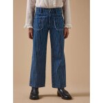 Pantalon droit ray� festonn� fille rayure tennis
