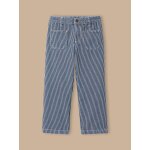 Pantalon droit ray� fille rayure ikory bleue