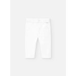 Pantalon droit uni avec fermeture  bouton blanc