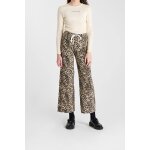 Pantalon droite en jeans arasgi leopard