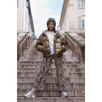 Pantalon droite en jeans arasgi leopard Pantalon droite en jeans arasgi leopard