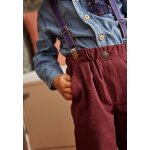 Pantalon enfant et bretelles groovy bordeaux