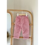 Pantalon enfant en velours c�tel� c�leste rose