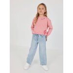 Pantalon fille en denim stretch bleu