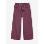 Pantalon fille large couleur prune