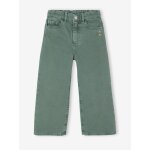 Pantalon fille large couleur vert