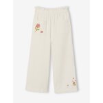 Pantalon fille large en gaze de coton �cru