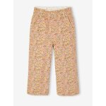 Pantalon fille large imprim� fleurs multicolore