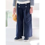 Pantalon fille large � pont marine