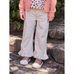 Pantalon fille large � volants �cru