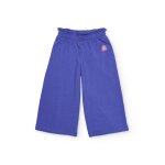 Pantalon pour fille en maille avec ceinture �lastique fronc�e violet