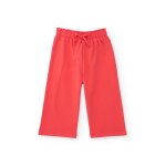 Pantalon fille en maille coupe culotte rouge