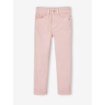 Pantalon fille slim morphologique fin rose poudr