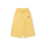 Pantalon pour fille en tissu coupe culotte jaune
