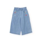 Pantalon pour fille en tissu en denim clair bleu