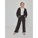 Pantalon fille velours avec bande lat�rale marron