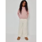 Pantalon fille velours c�tel� fin wide leg beige