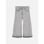 Pantalon fille wide leg gris