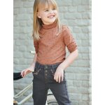 Pantalon flare brod aux poches fille denim black